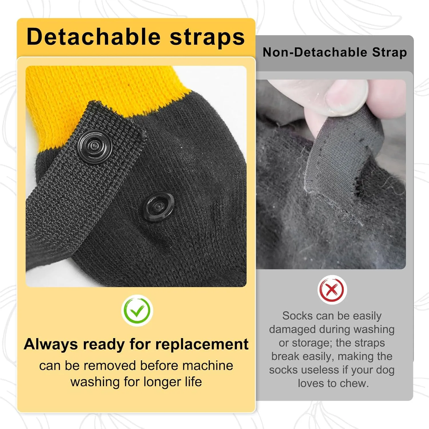 BEAUTYZOO Non-Slip Dog Socks to Prevent Licking Paws, Dog Shoes for Hot Pavement, Paw Protector Traction on Wood/Hardwood Floors- Grip That Works Even When Twisted-Senior Small Medium Large Dog Boots