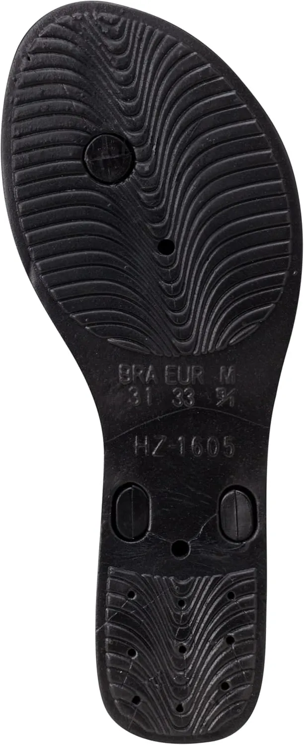 bebe Girls' Sandals - Open Toe Slip On Summer Holiday Rhinestone Thong Flip Flops with Soft Strap and Cushioned Sole