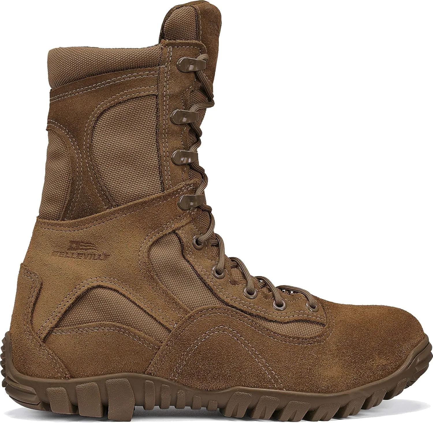 Belleville C793 8” Waterproof Assault Flight Military Boots for Men - Coyote Brown Army/Air Force AR 670-1/AFI 36-2903 Compliant with Vibram Ibex Outsole; Berry Compliant