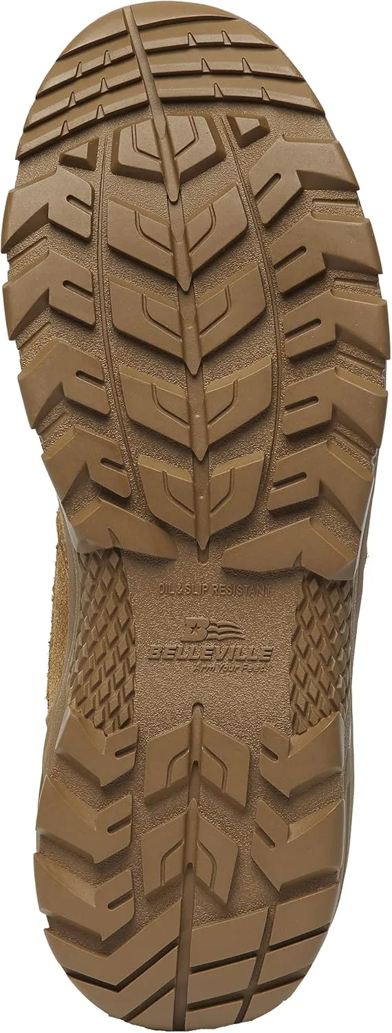 Belleville Spear Point BV518 8 Inch Lightweight Hot Weather Tactical Boots for Men - Army/Air Force OCP ACU Coyote Brown Leather with Enhanced Zone Traction Rubber Outsole