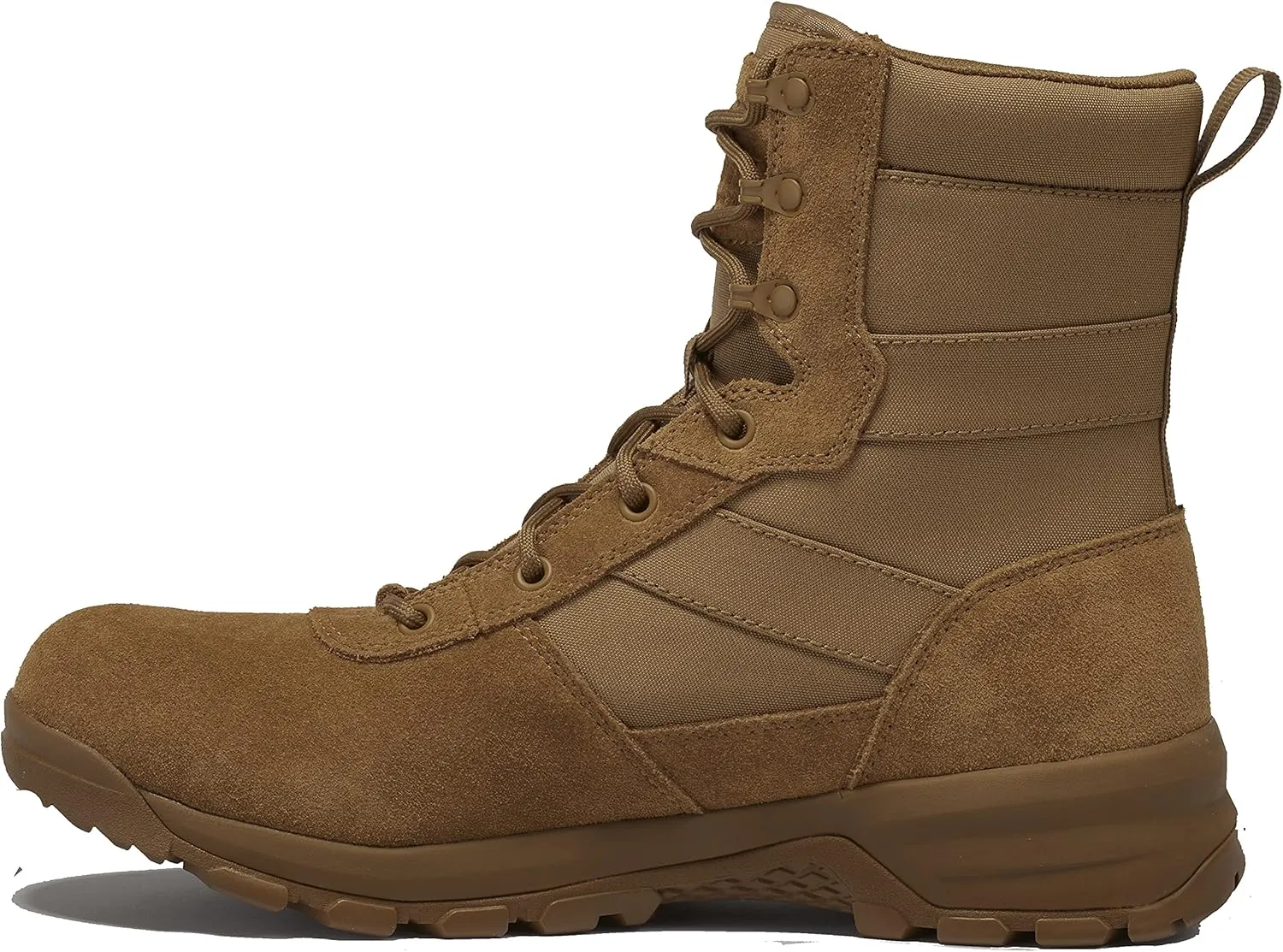 Belleville Spear Point BV518 8 Inch Lightweight Hot Weather Tactical Boots for Men - Army/Air Force OCP ACU Coyote Brown Leather with Enhanced Zone Traction Rubber Outsole