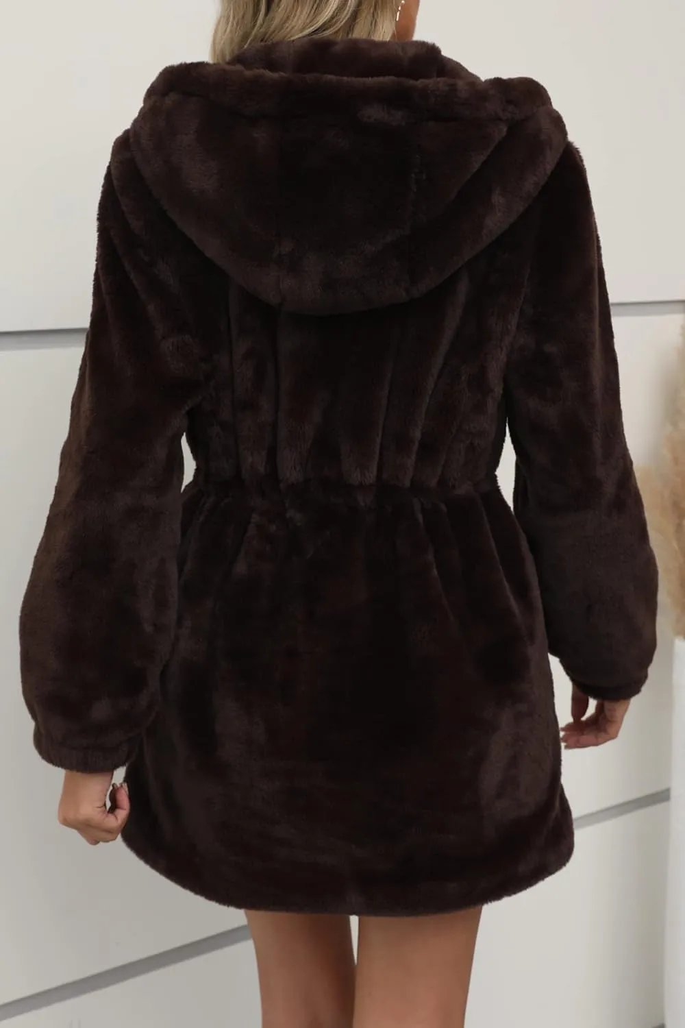 Bellivera Womens Leopard Print Fleece Coat, Spring and Winter Fashion Fuzzy Jacket Faux Fur Fluffy Cardigan Overcoat