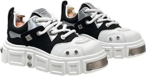 Black Red Men Platform Shoes Chunky Sneakers for Women Aesthetic Shoes All Season