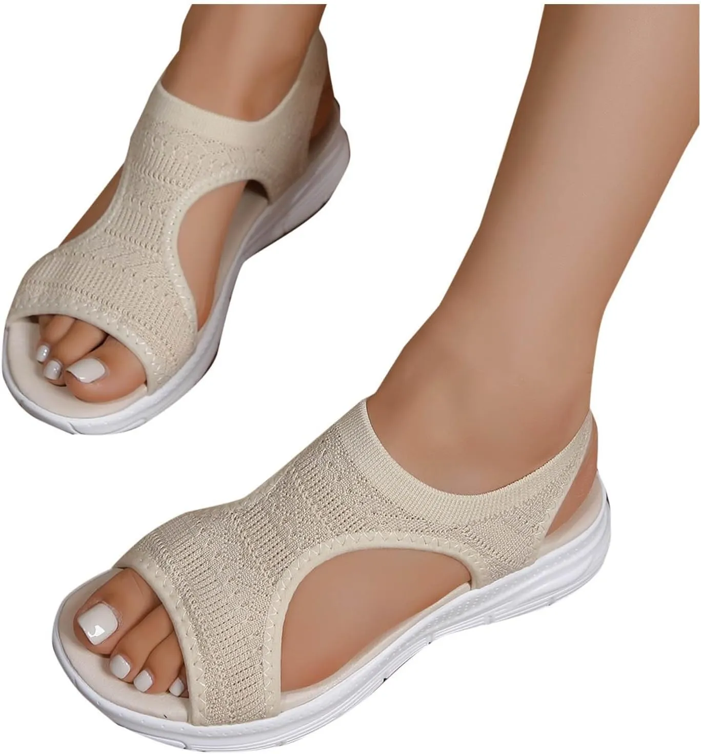 Black Sandals Women Breathable Orthopedic Sandal Comfortable Walking Tennis Shoes Hiking Outdoor Active Summer Dressy Soft Mat Diabetic Slippers