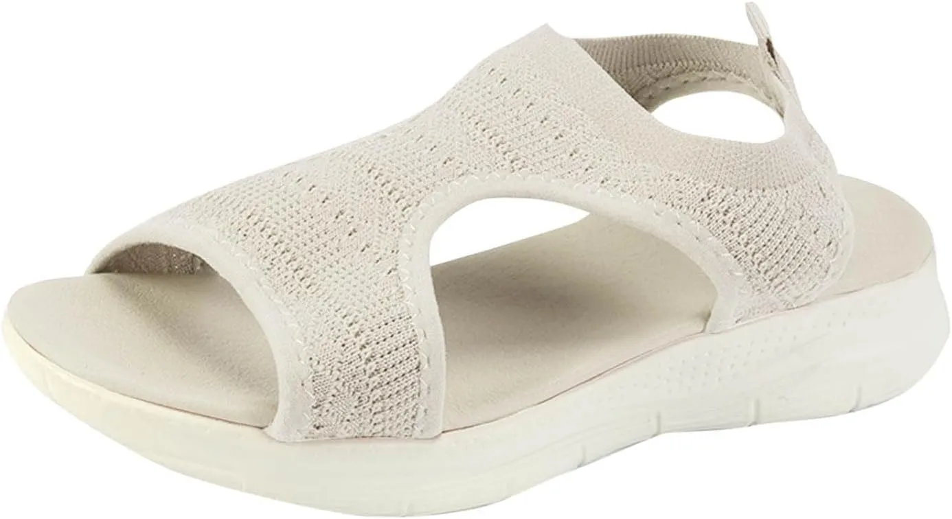Black Sandals Women Breathable Orthopedic Sandal Comfortable Walking Tennis Shoes Hiking Outdoor Active Summer Dressy Soft Mat Diabetic Slippers