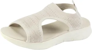 Black Sandals Women Breathable Orthopedic Sandal Comfortable Walking Tennis Shoes Hiking Outdoor Active Summer Dressy Soft Mat Diabetic Slippers