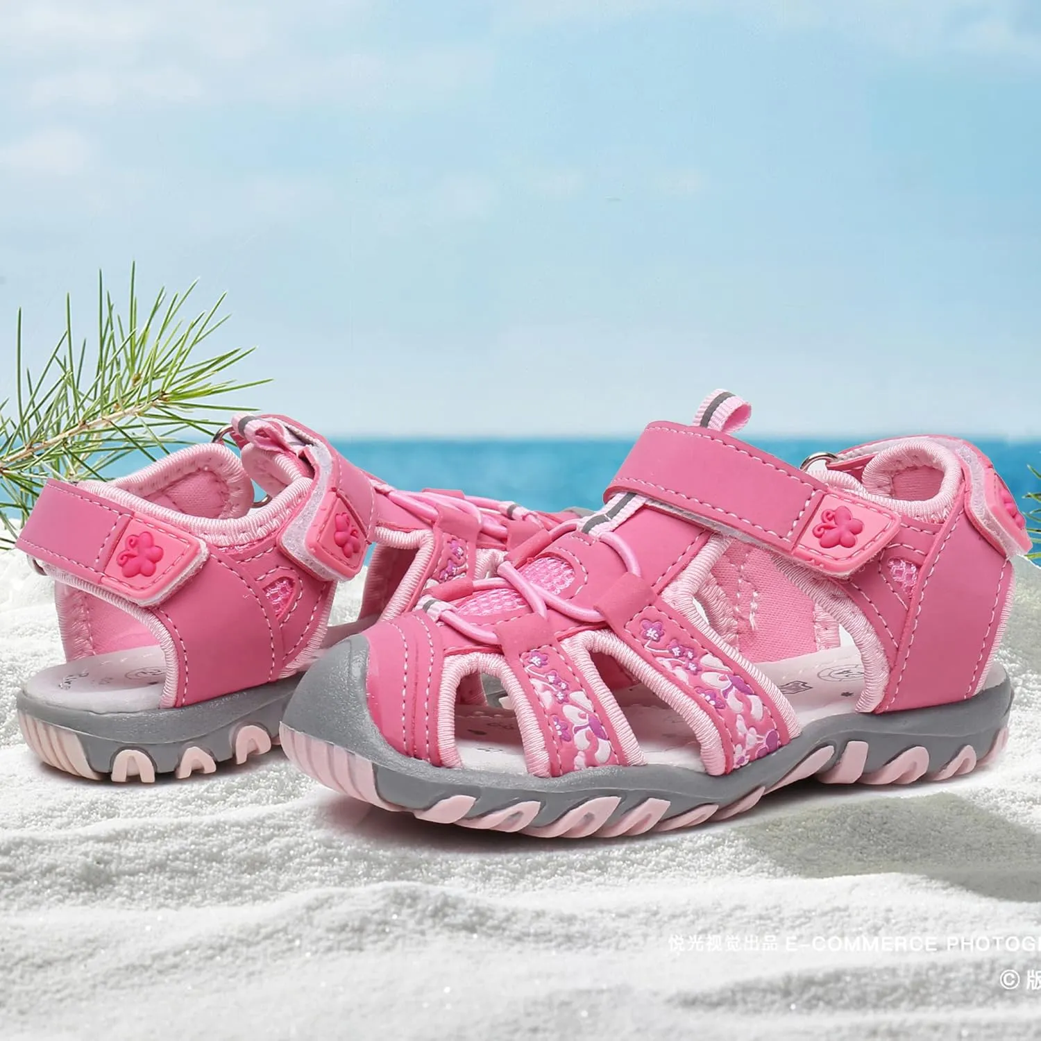 Blikcon Boys Girls Sandals Close Toe Outdoor Soft Sole Summer Sandals (Toddler/Little Kid)