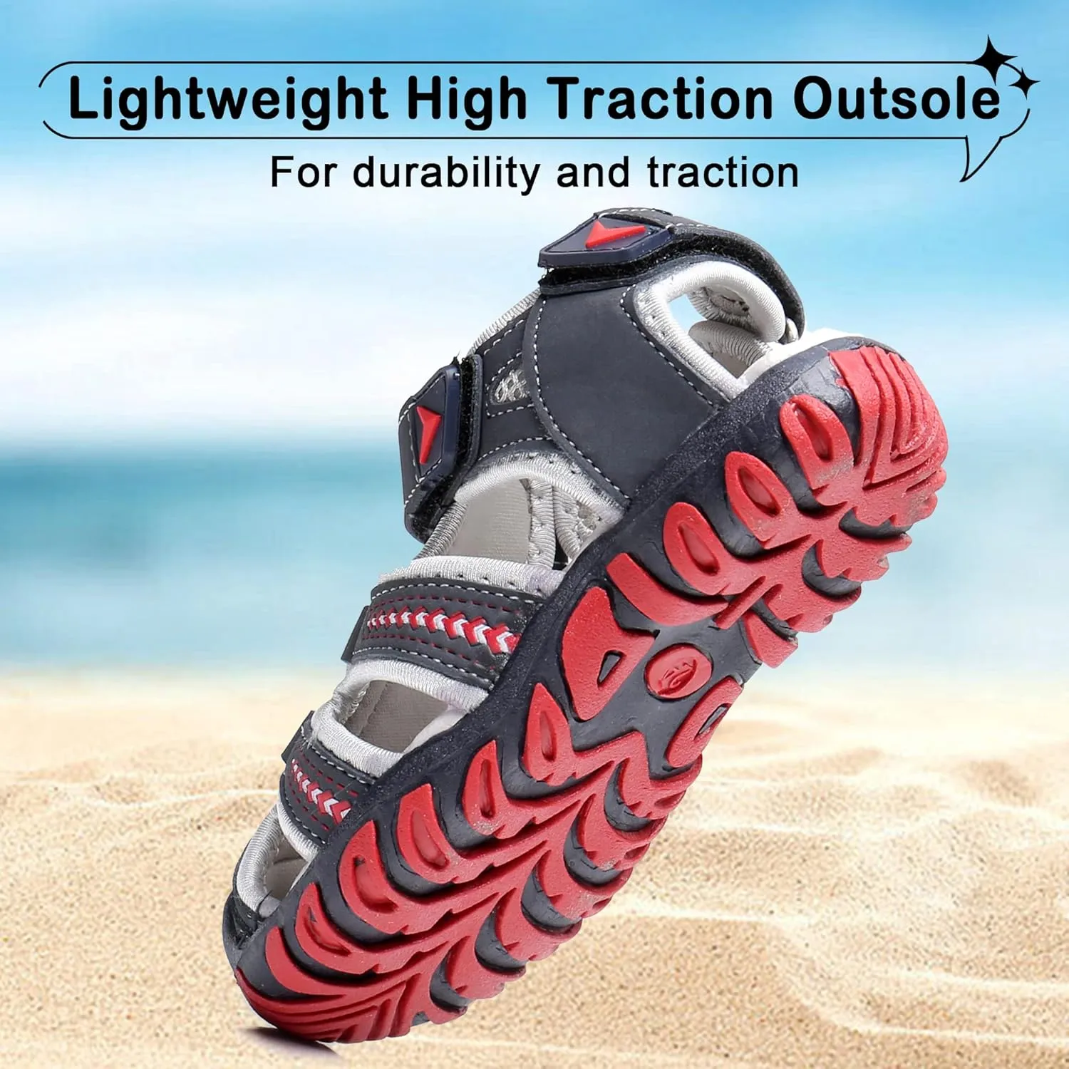 Blikcon Boys Girls Sandals Close Toe Outdoor Soft Sole Summer Sandals (Toddler/Little Kid)