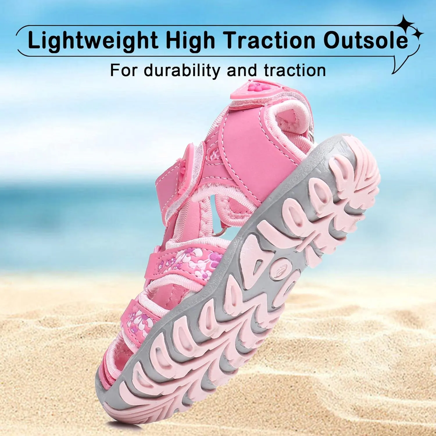 Blikcon Boys Girls Sandals Close Toe Outdoor Soft Sole Summer Sandals (Toddler/Little Kid)