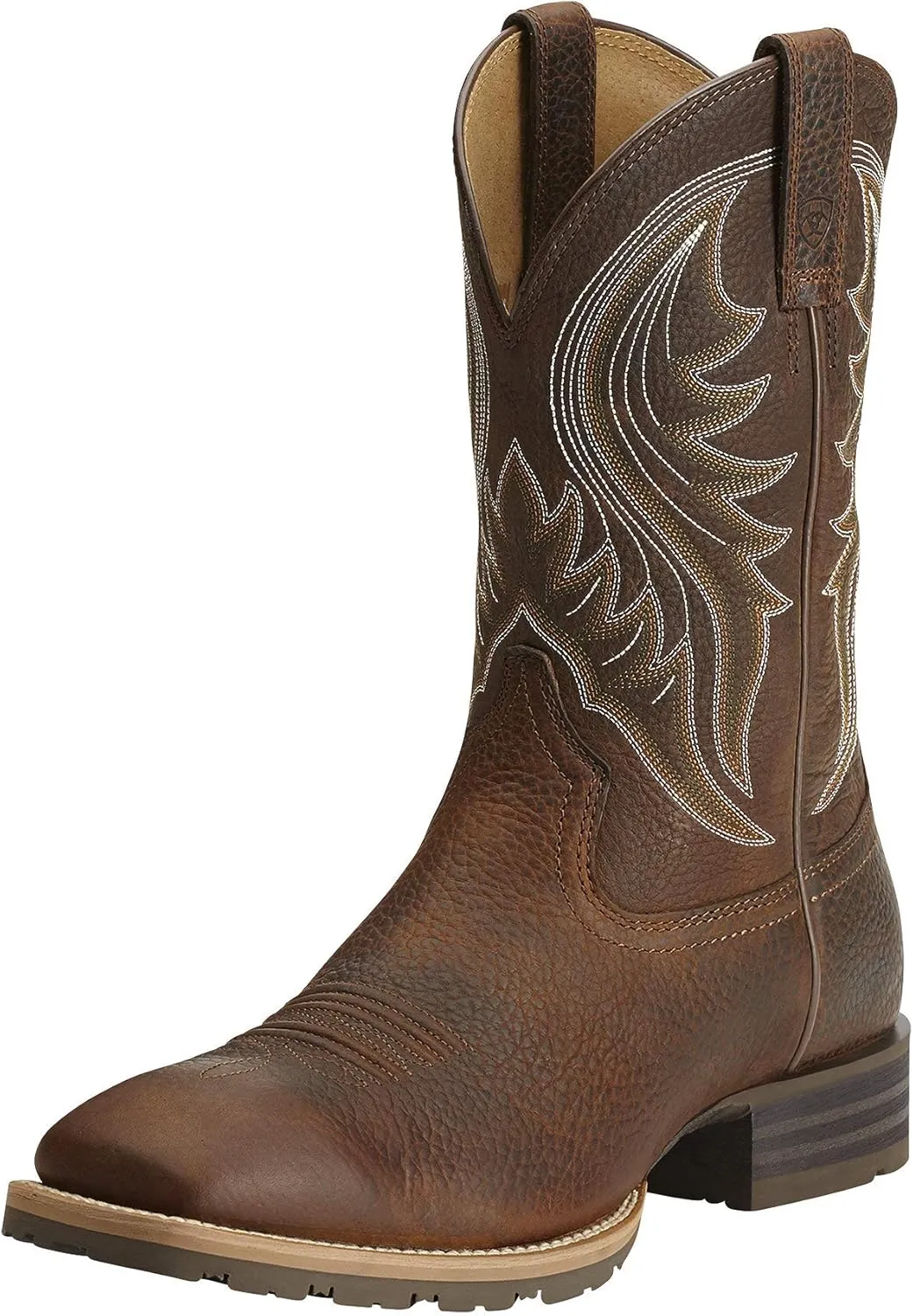 BMVY9 Mens Hybrid Rancher Western Boot Brown Oiled Rowdy 15