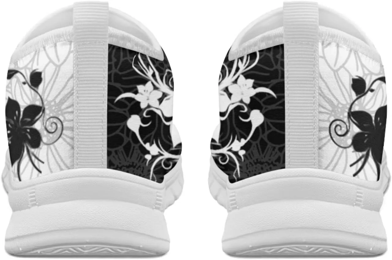 Boho Floral Animal Print Slip on Loafers for Women Running Sneakers Casual Sport Shoes No Laces Hands Free Shoes