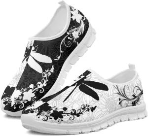 Boho Floral Animal Print Slip on Loafers for Women Running Sneakers Casual Sport Shoes No Laces Hands Free Shoes