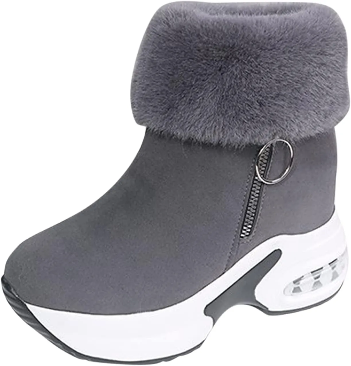 Boots Men Zipper Thermal Breathable Fashion Casual Women's Slip-on Shoes Wedges Boots women's boots Trendy Slippers