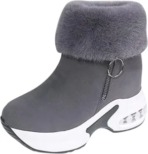 Boots Men Zipper Thermal Breathable Fashion Casual Women's Slip-on Shoes Wedges Boots women's boots Trendy Slippers