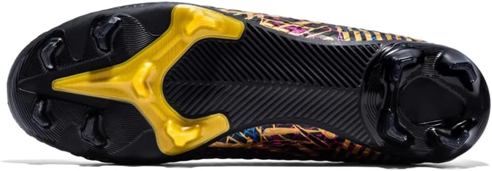 Boys Football Boots High Top Youths Spikes FG Shoes Baseball Ankle-Cuff Athletic Professional Firm Ground Non-Slipping Kids Soccer Cleats