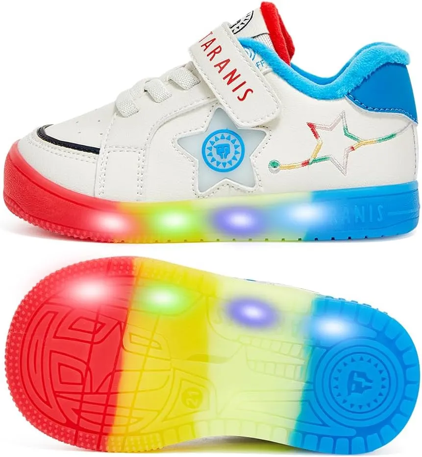 Boys Girls Light Up Shoes Winter LED Flashing Low Top Toddler Baby Sneakers