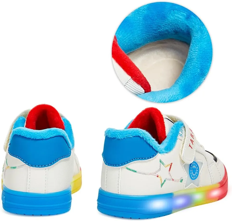 Boys Girls Light Up Shoes Winter LED Flashing Low Top Toddler Baby Sneakers