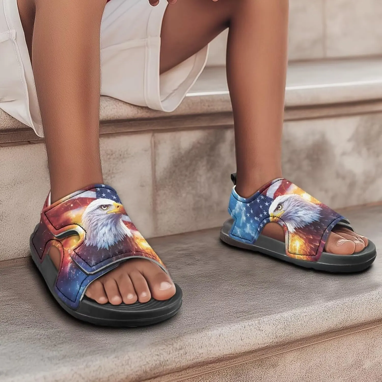 Boys Girls Sandals Open-Toe Summer Outdoor Unisex Child Sport Sandals Athletic Lightweight Water Hiking Shoes
