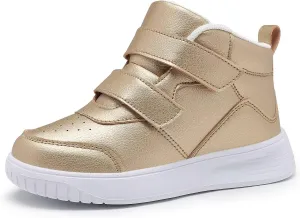 Boys Girls Sneakers for Kids High Top Casual Lightweight Classic Adjustable Strap Dual Hook and Loops Running Shoes