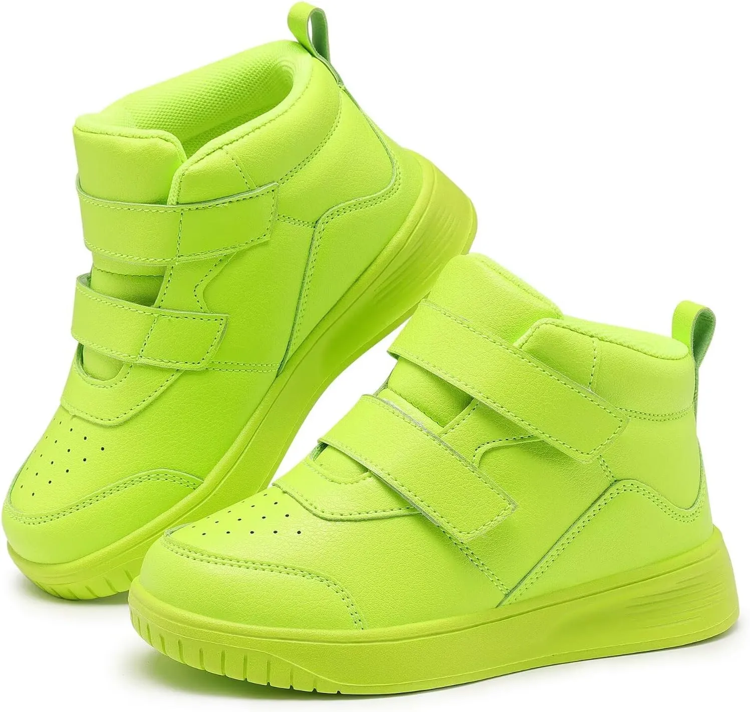 Boys Girls Sneakers for Kids High Top Casual Lightweight Classic Adjustable Strap Dual Hook and Loops Running Shoes