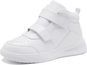 Boys Girls Sneakers for Kids High Top Casual Lightweight Classic Adjustable Strap Dual Hook and Loops Running Shoes