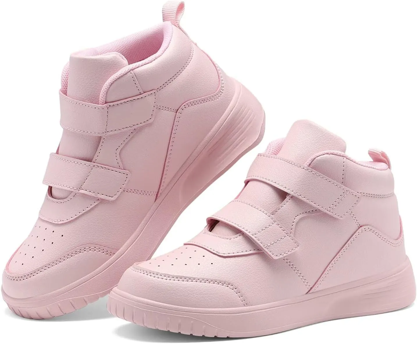 Boys Girls Sneakers for Kids High Top Casual Lightweight Classic Adjustable Strap Dual Hook and Loops Running Shoes