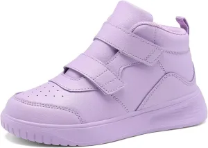 Boys Girls Sneakers for Kids High Top Casual Lightweight Classic Adjustable Strap Dual Hook and Loops Running Shoes