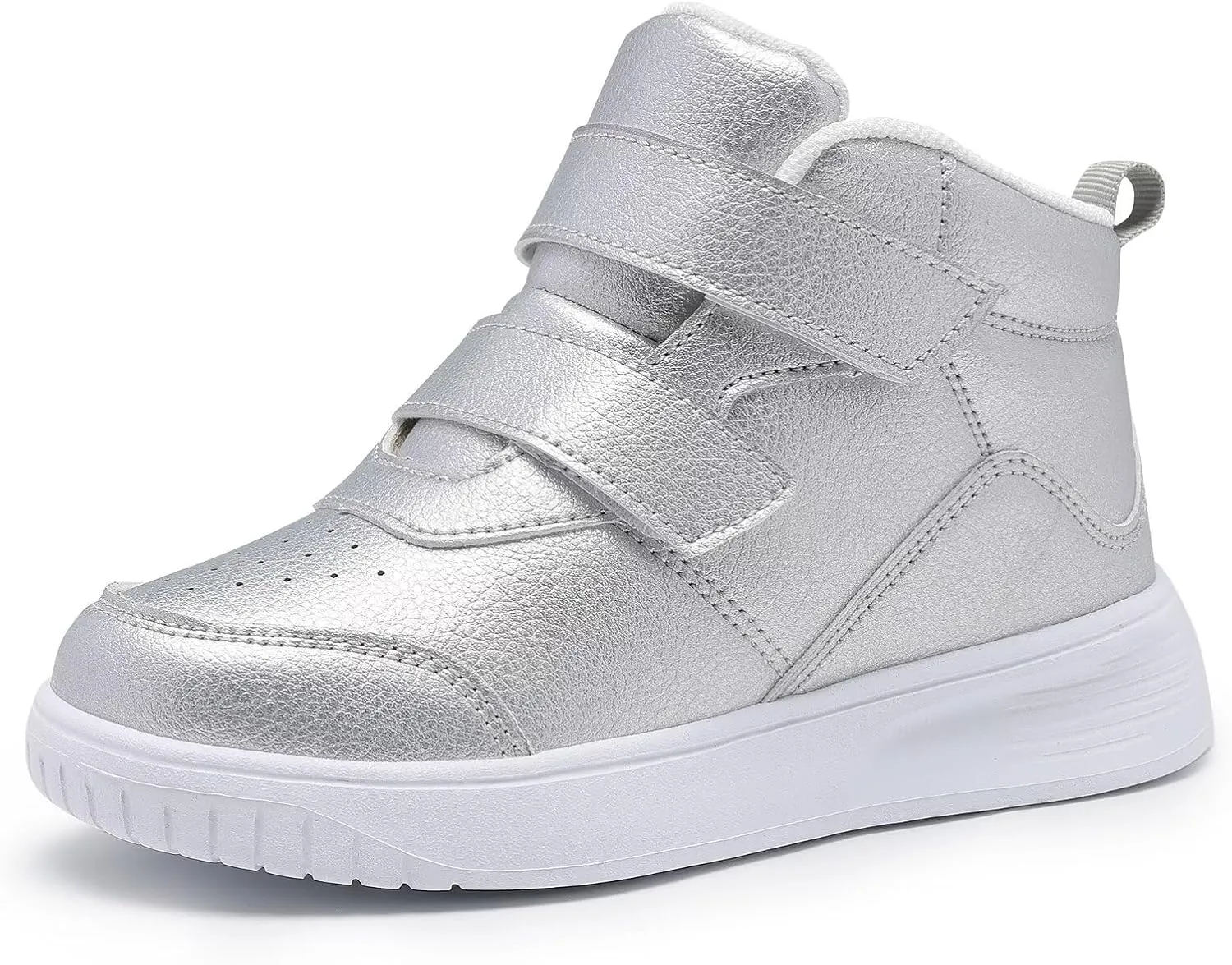 Boys Girls Sneakers for Kids High Top Casual Lightweight Classic Adjustable Strap Dual Hook and Loops Running Shoes