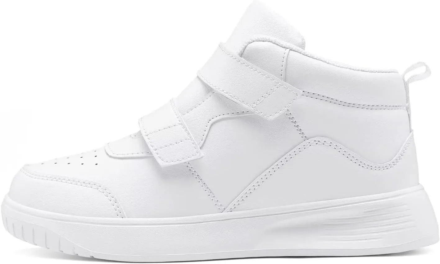 Boys Girls Sneakers for Kids High Top Casual Lightweight Classic Adjustable Strap Dual Hook and Loops Running Shoes