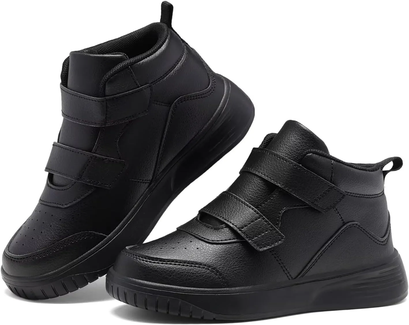 Boys Girls Sneakers for Kids High Top Casual Lightweight Classic Adjustable Strap Dual Hook and Loops Running Shoes