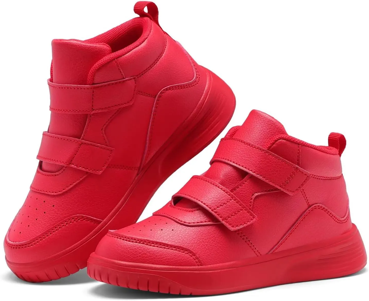 Boys Girls Sneakers for Kids High Top Casual Lightweight Classic Adjustable Strap Dual Hook and Loops Running Shoes