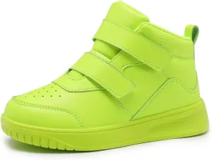 Boys Girls Sneakers for Kids High Top Casual Lightweight Classic Adjustable Strap Dual Hook and Loops Running Shoes