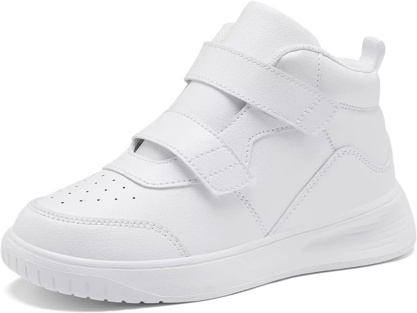 Boys Girls Sneakers for Kids High Top Casual Lightweight Classic Adjustable Strap Dual Hook and Loops Running Shoes