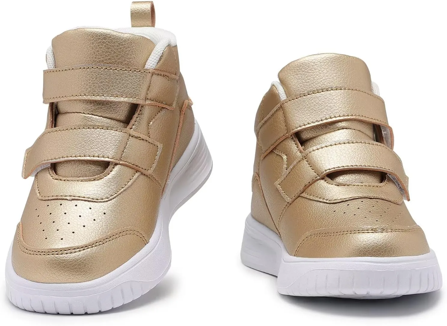 Boys Girls Sneakers for Kids High Top Casual Lightweight Classic Adjustable Strap Dual Hook and Loops Running Shoes