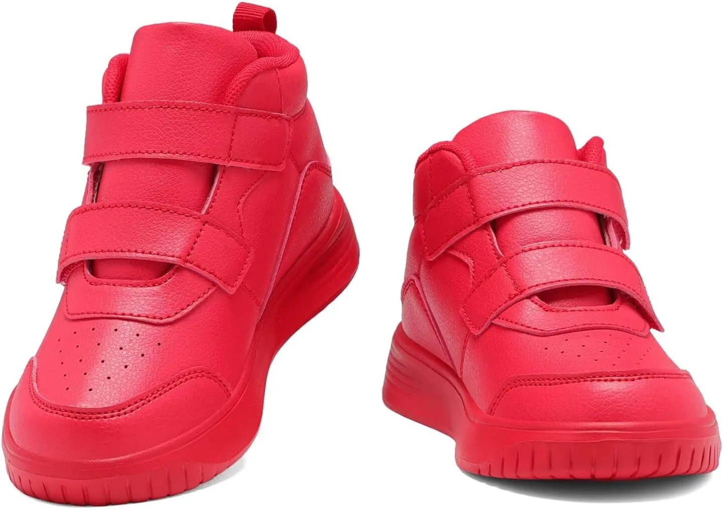 Boys Girls Sneakers for Kids High Top Casual Lightweight Classic Adjustable Strap Dual Hook and Loops Running Shoes