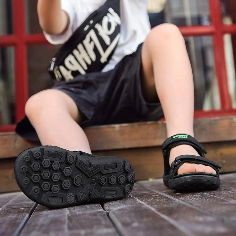 Boys Sandals Kids Summer Sports Hiking Sandals Adjustable Straps for Beach Outdoor Lightweight(Little Kid/Big Kid)