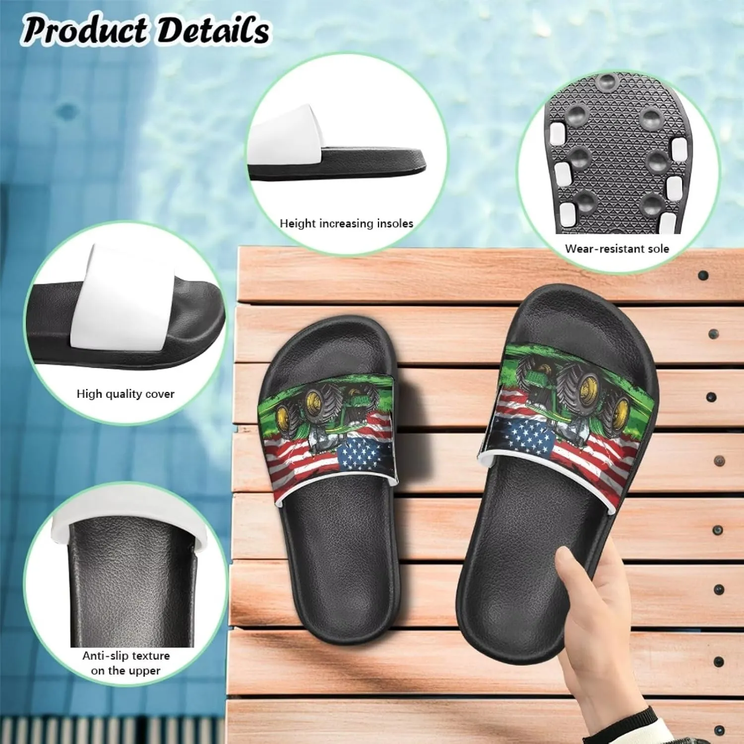Boys Slides Cool Animal Cloud Slides for Kids Summer House Slippers Beach Sandals
