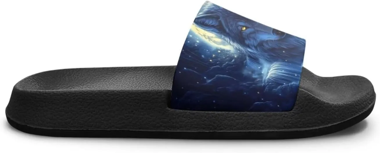 Boys Slip On Sandals Kids Slides Unisex Slides Boys Comfortable Slippers Non-slip Shower Shoes House Fashion Thick for Indoor & Outdoor Gifts