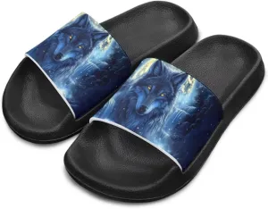 Boys Slip On Sandals Kids Slides Unisex Slides Boys Comfortable Slippers Non-slip Shower Shoes House Fashion Thick for Indoor & Outdoor Gifts