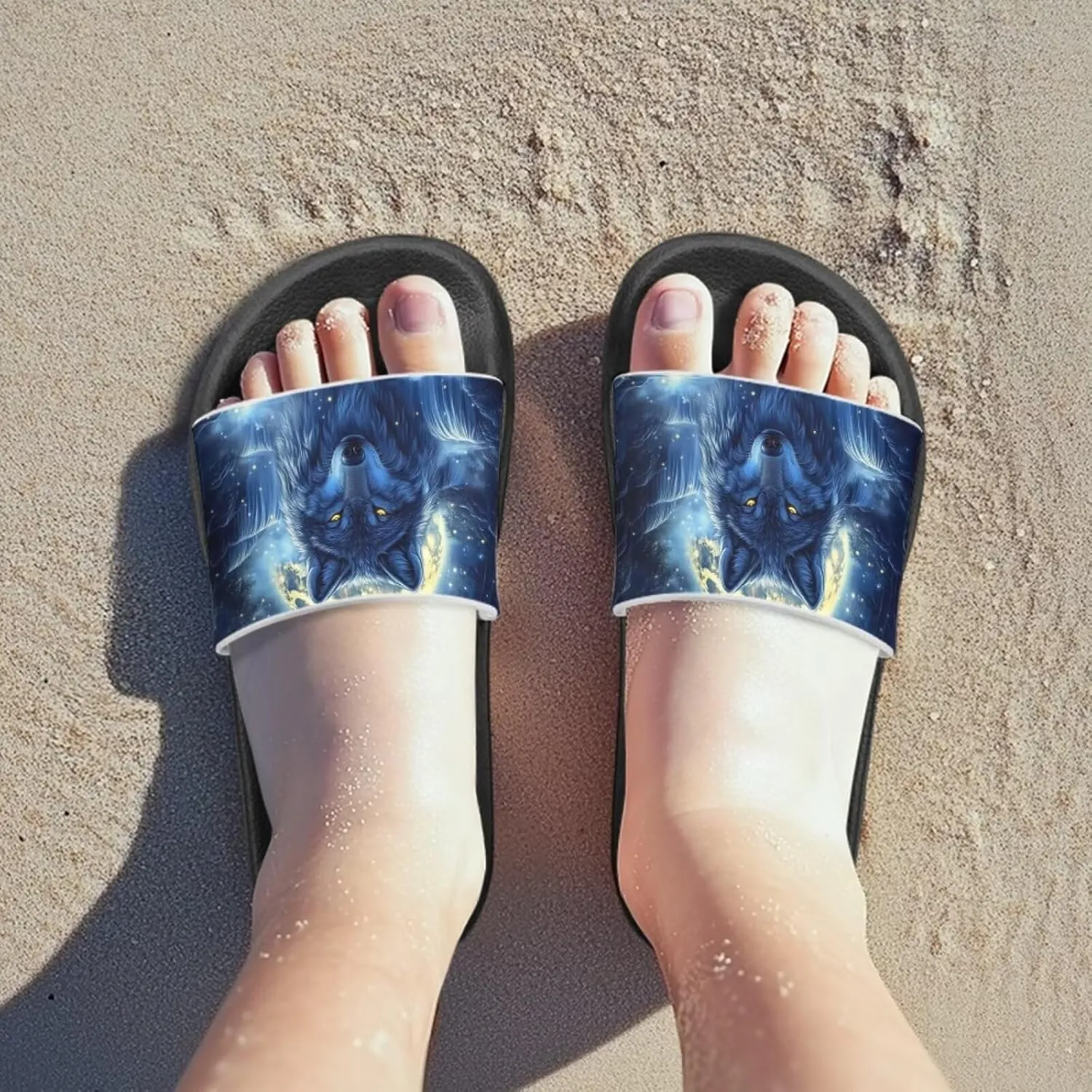 Boys Slip On Sandals Kids Slides Unisex Slides Boys Comfortable Slippers Non-slip Shower Shoes House Fashion Thick for Indoor & Outdoor Gifts