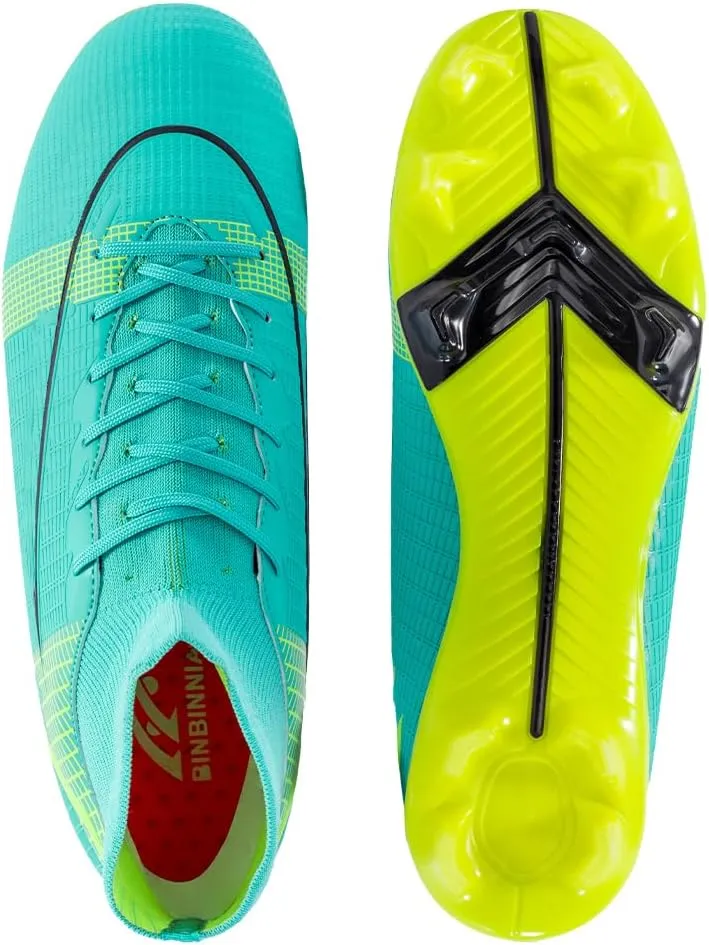 breooes Men’s Soccer Cleats Football Boots Professional Training Turf Mens Outdoor Indoor Sports Athletic Big Boy's Fashion Sneaker