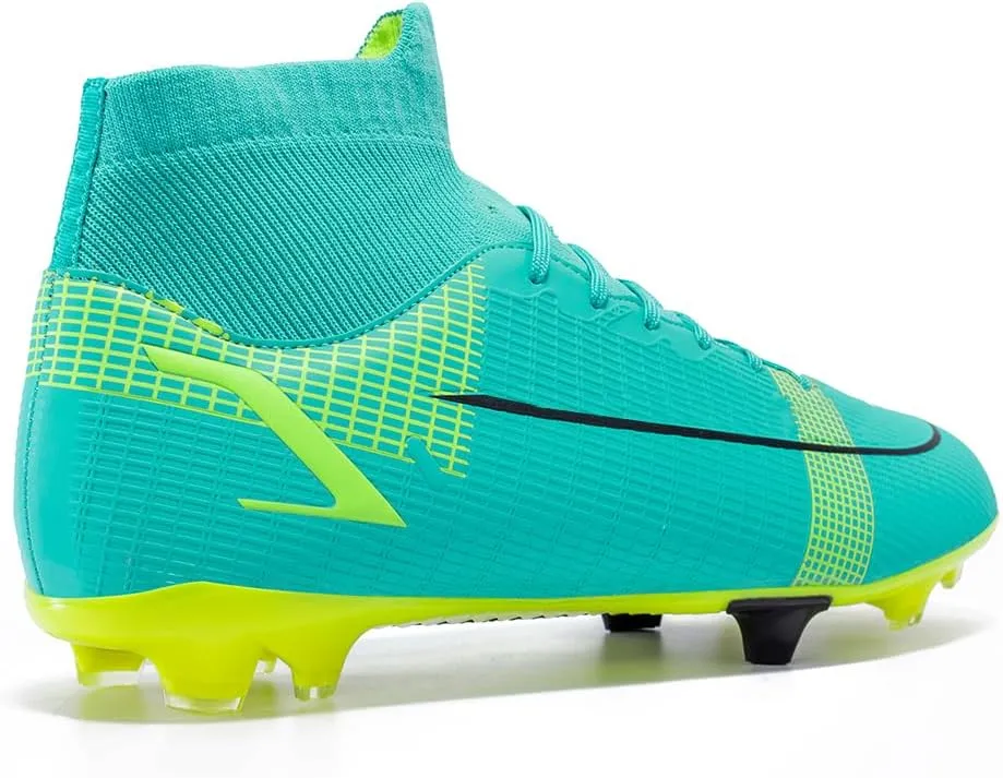 breooes Men’s Soccer Cleats Football Boots Professional Training Turf Mens Outdoor Indoor Sports Athletic Big Boy's Fashion Sneaker
