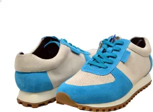 British Walker Surrey Designer Mens Sneakers, Vintage Lace Up, Handcrafted with Leather & Suede, Dual fit Technology for Extra Width