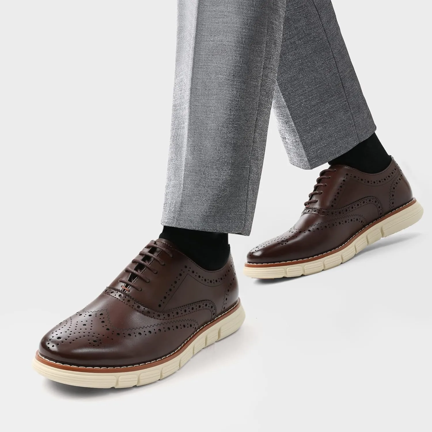 Bruno Marc Men's Crossflex Dress Sneakers Casual Oxford Formal Shoes