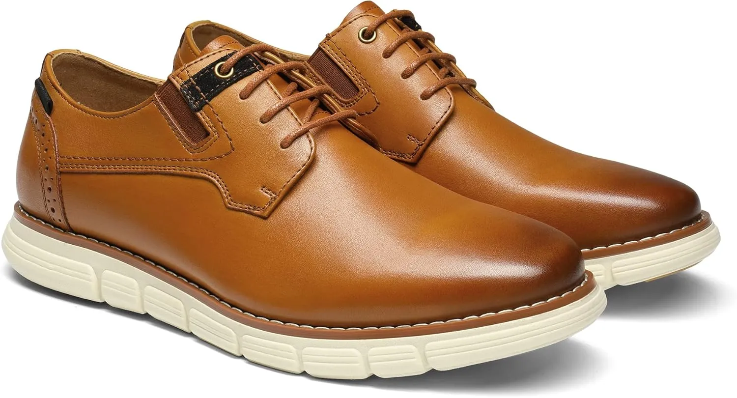 Bruno Marc Men's Crossflex Oxford Dress Sneakers Casual Leather Dress Shoes