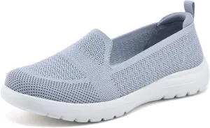 Buyrew Loafers for Women Comfort Slip On Walking Shoes Knit Dressy Comfortable Business Casual Work Flats