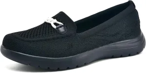 Buyrew Loafers for Women Comfort Slip On Walking Shoes Knit Dressy Comfortable Business Casual Work Flats