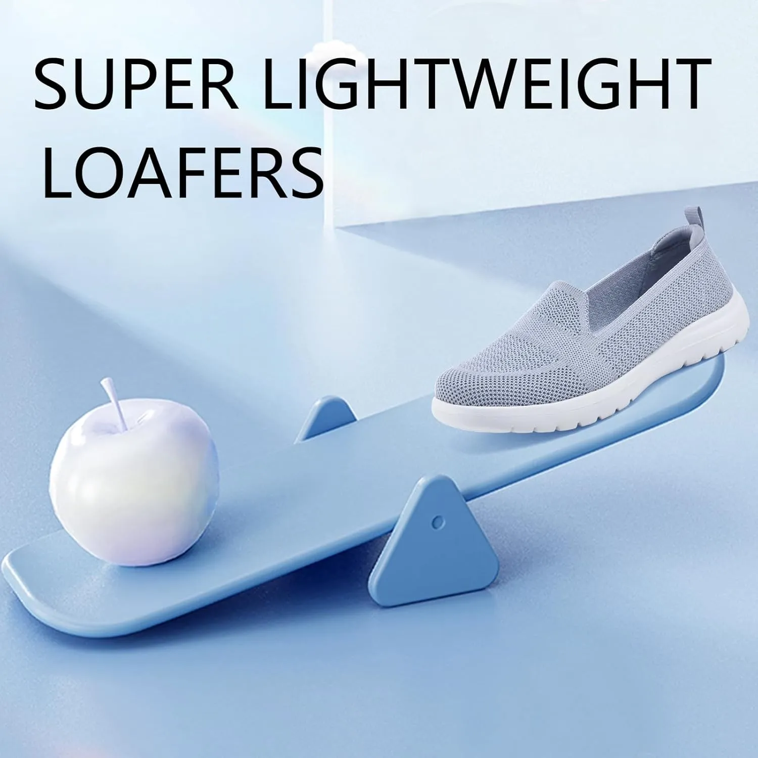 Buyrew Loafers for Women Comfort Slip On Walking Shoes Knit Dressy Comfortable Business Casual Work Flats