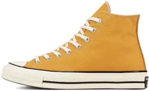 Canvas Shoes high top 1970s Canvas Shoes Vulcanized Sole Retro Pair Sneakers (Yellow, Big Kid, 9.5, Numeric Range, US Footwear Size System, 10, Medium)