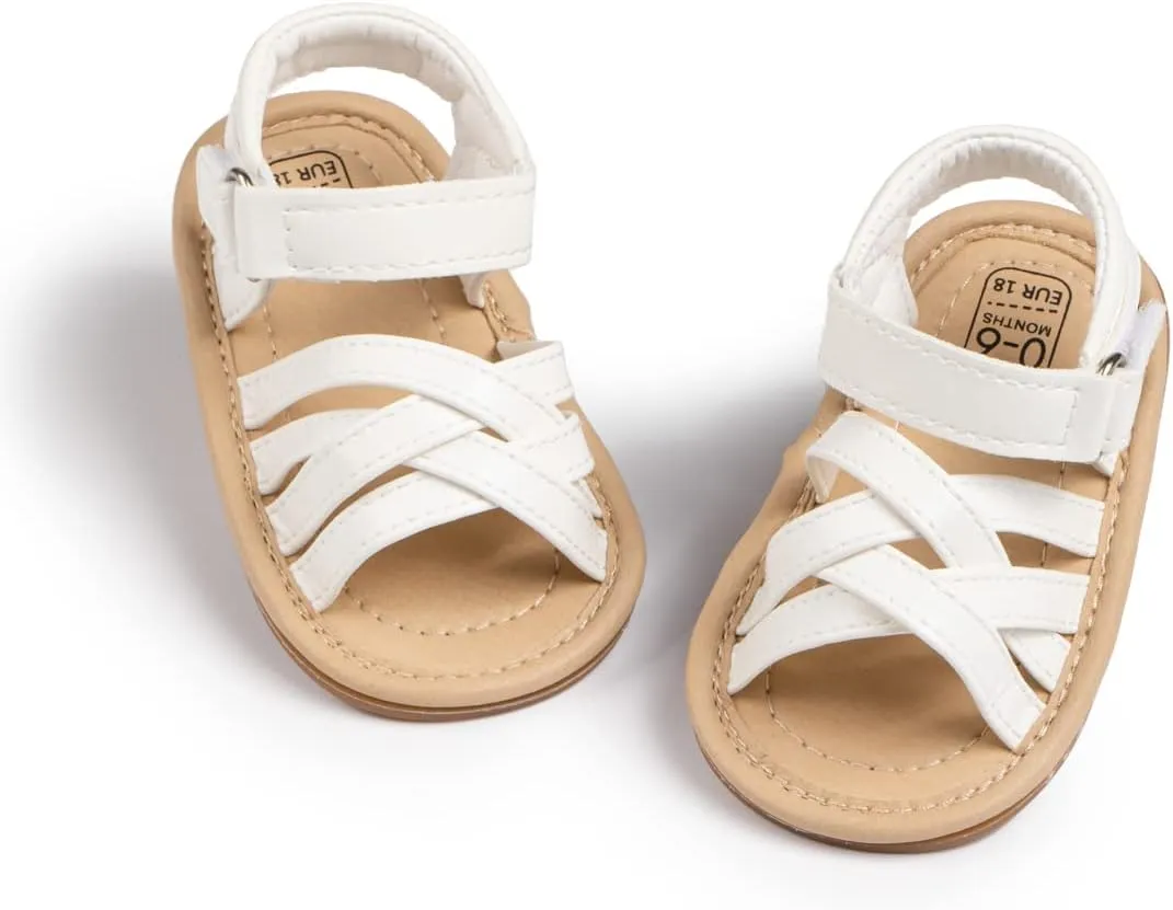 CENCIRILY Infant Baby Girls Boys Sandals Summer Beach Outdoor Bowknot Soft Rubber Sole Toddler Princess Dress Flats Walking Shoes